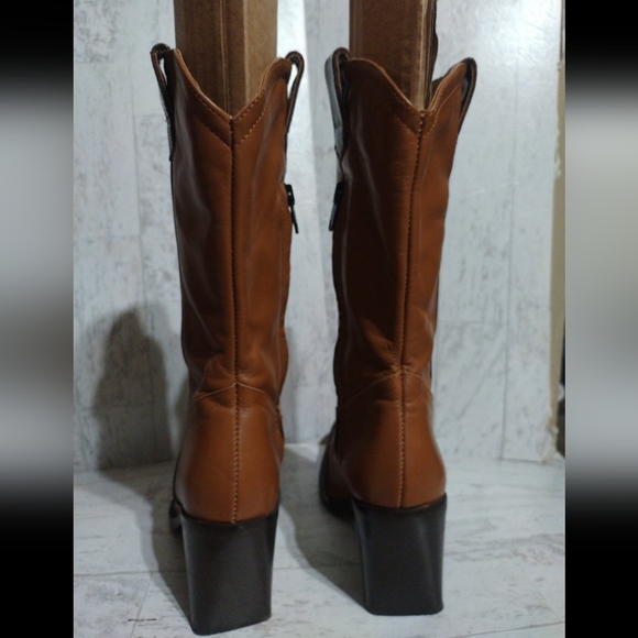 Y2K Italian leather women's boots size 6.5 Excellent - Picture 4 of 10